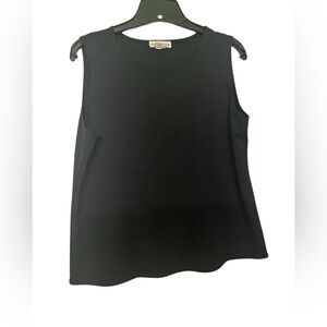Notations Black Sleeveless Tank Top
